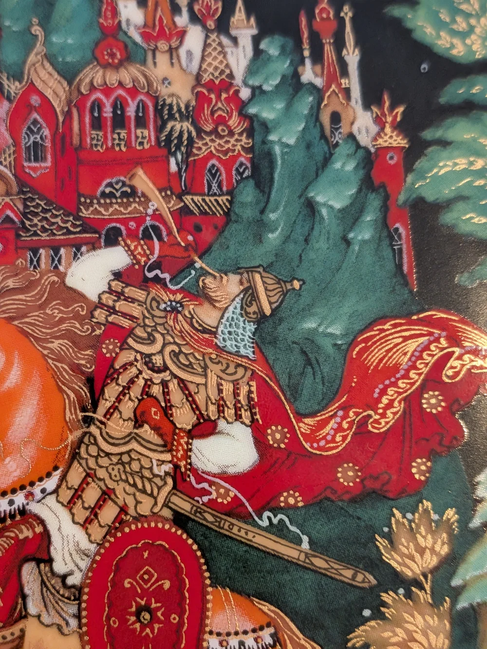 Vintage Ruslan and Ludmilla Decorative Plate, Russian Folk Tale